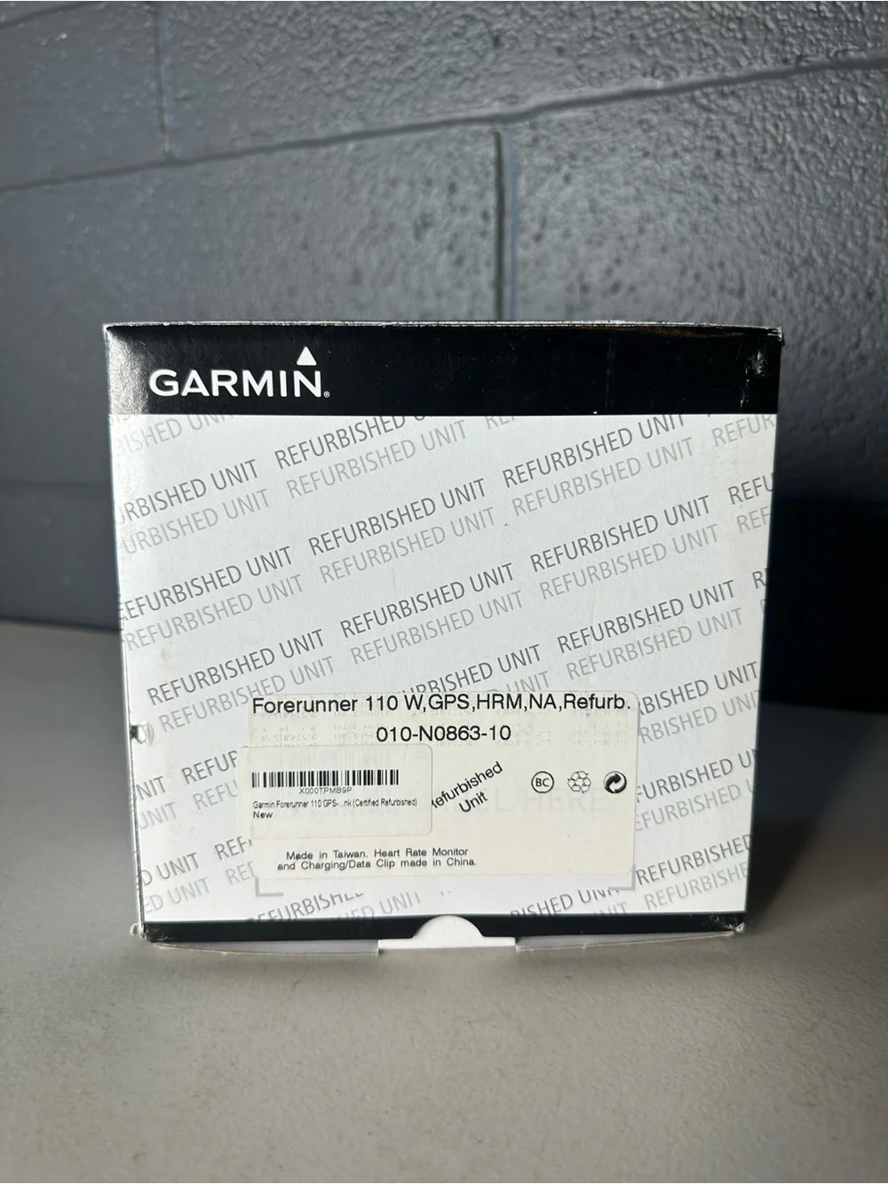 garmin Black Wireless Heart Rate Chest Strap with Charger and Box